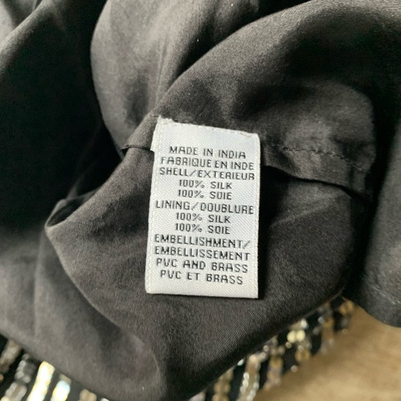 THEORY sequin 100% silk mini skirt sz 2 party evening event formal lined - Picture 9 of 16